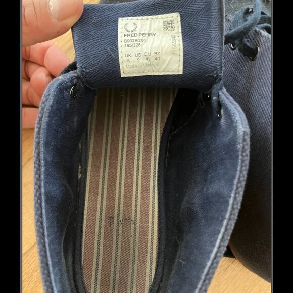 Vintage Fred Perry Mens Shoes Size US 9/UK 8 Indigo Suede Chukka Desert Boots - Picture 5 of 7